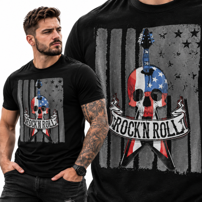 KOSZULKA HORROR ROCK N ROLL GUITAR